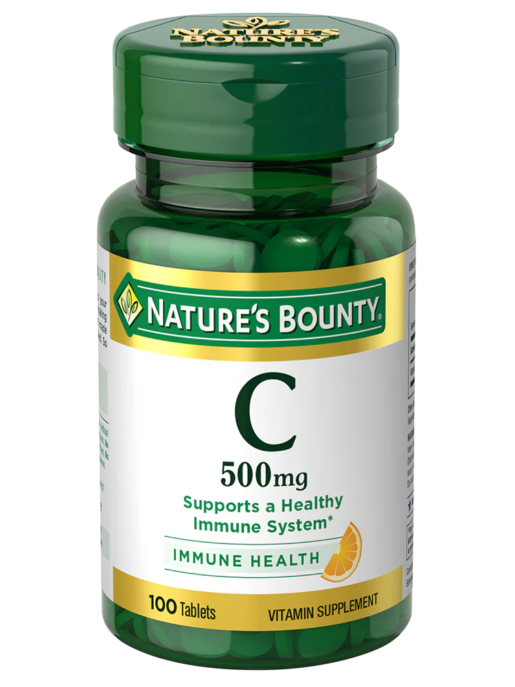 Nature's Bounty Vitamin C 500mg Tablets 100's For Immune Support, Antioxidant Protection & Collagen Health