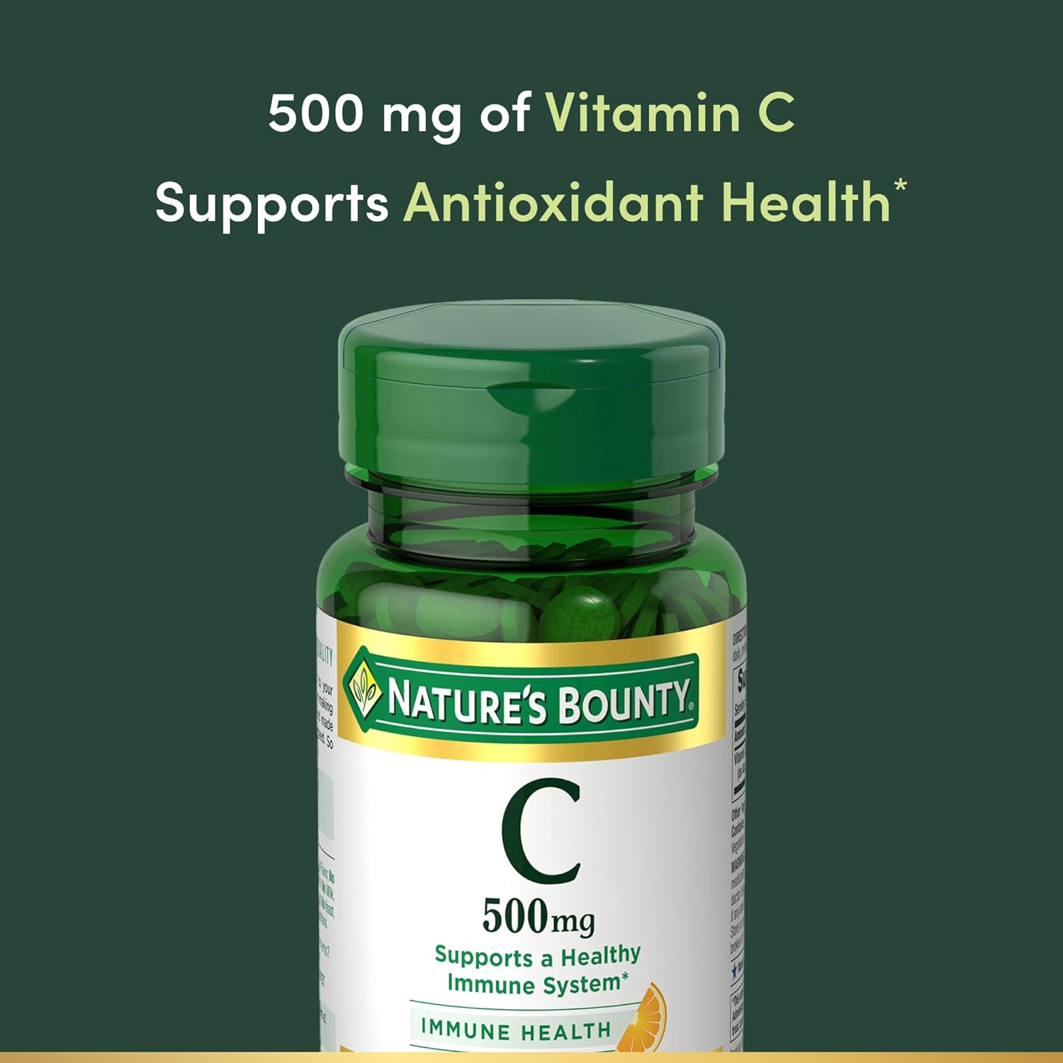 Nature's Bounty Vitamin C 500mg Tablets 100's For Immune Support, Antioxidant Protection & Collagen Health