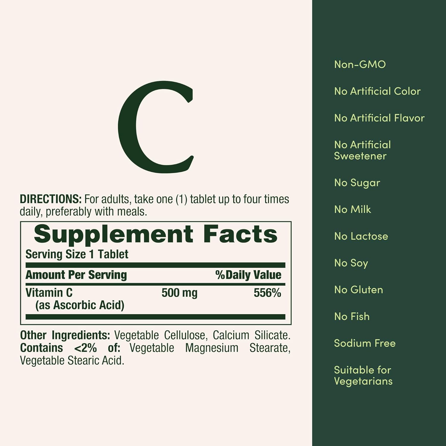 Nature's Bounty Vitamin C 500mg Tablets 100's For Immune Support, Antioxidant Protection & Collagen Health