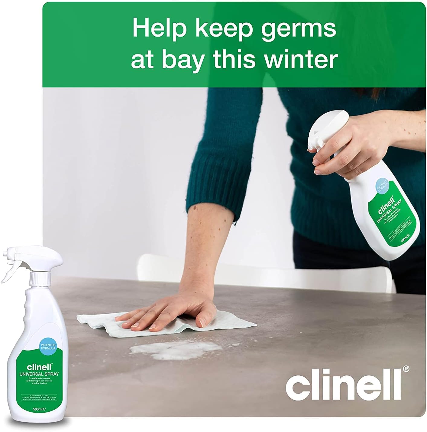 Clinell Universal Disinfectant Spray 750ml For Surface Cleaning & Disinfection