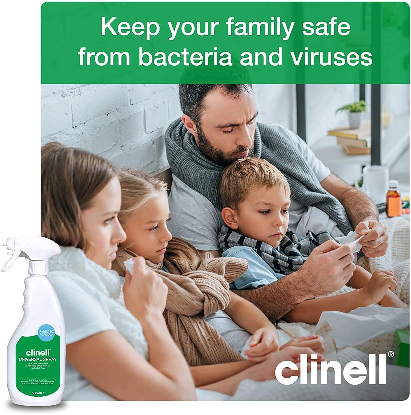 Clinell Universal Disinfectant Spray 750ml For Surface Cleaning & Disinfection
