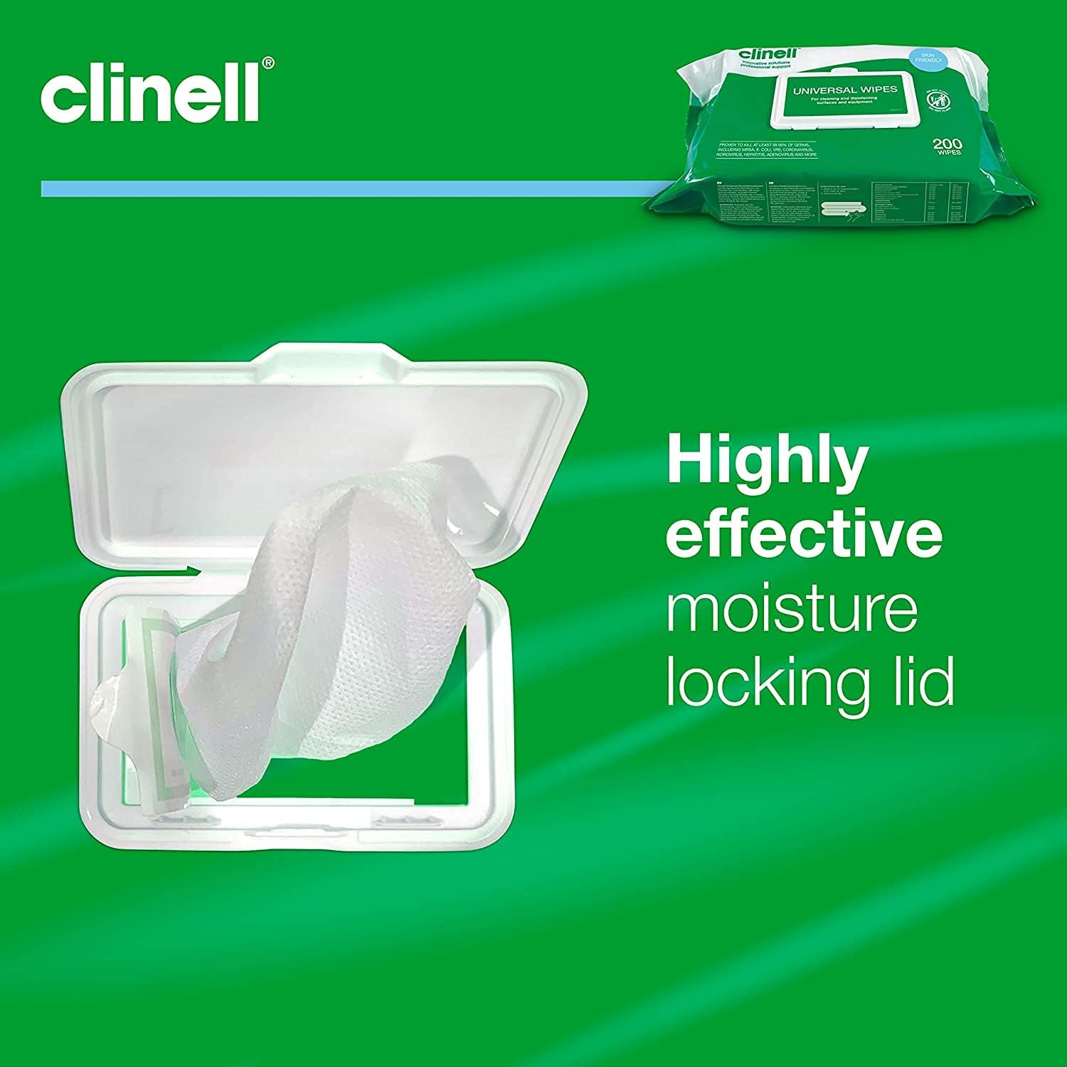 Clinell Universal Wipes (200 Wipes) Per Pack
