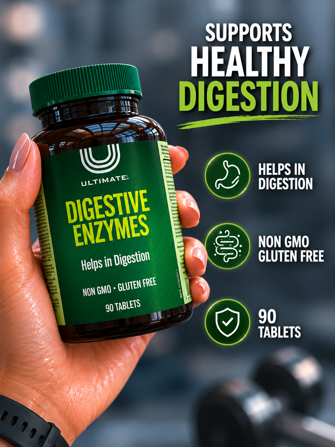 Ultimate Digestive Enzymes Tablets 90's for Daily Digestive Support