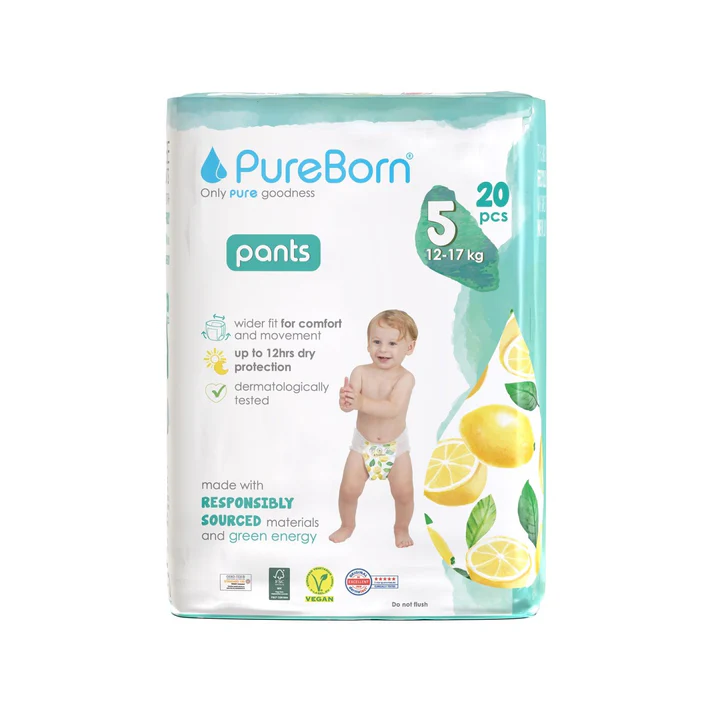 Pureborn Pull-up Pants Size 5 Single Pack (20 Pcs)