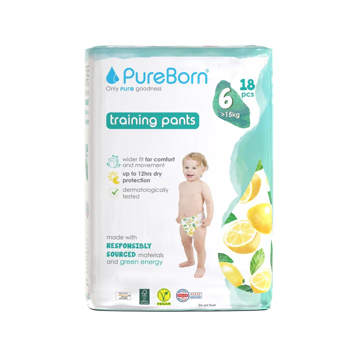 Pureborn Pull-up Pants Size 6 Single Pack (18 Pcs)