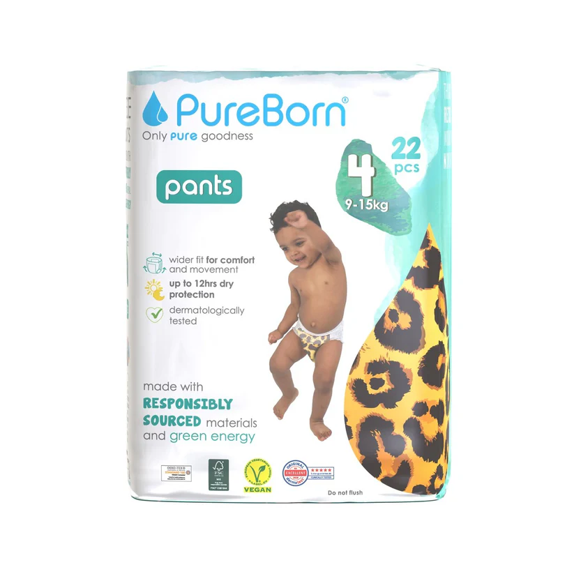 Pureborn Pull-up Pants Size 4 (9–15 Kg) 22 Pcs