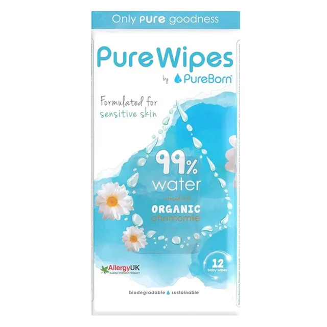 Pureborn Baby Wipes Q-roll Pack (12's)