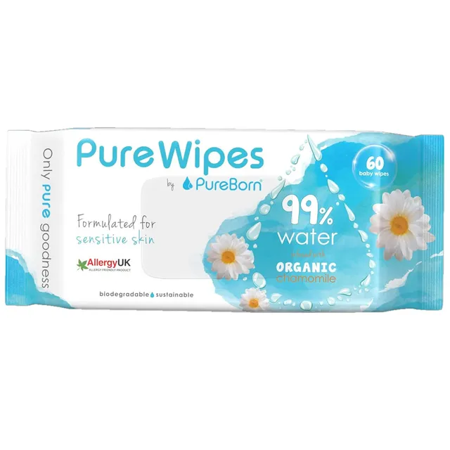 Pureborn Baby Wipes Singles (60 Pcs)
