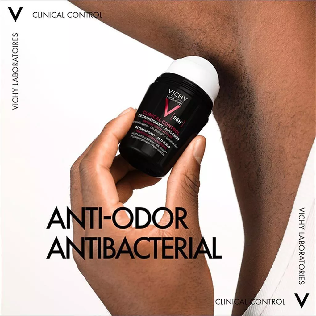 Vichy Deodorant 96 Hours Clinical Control Dry Touch Anti-Odour Roll-On For Men,50 Ml