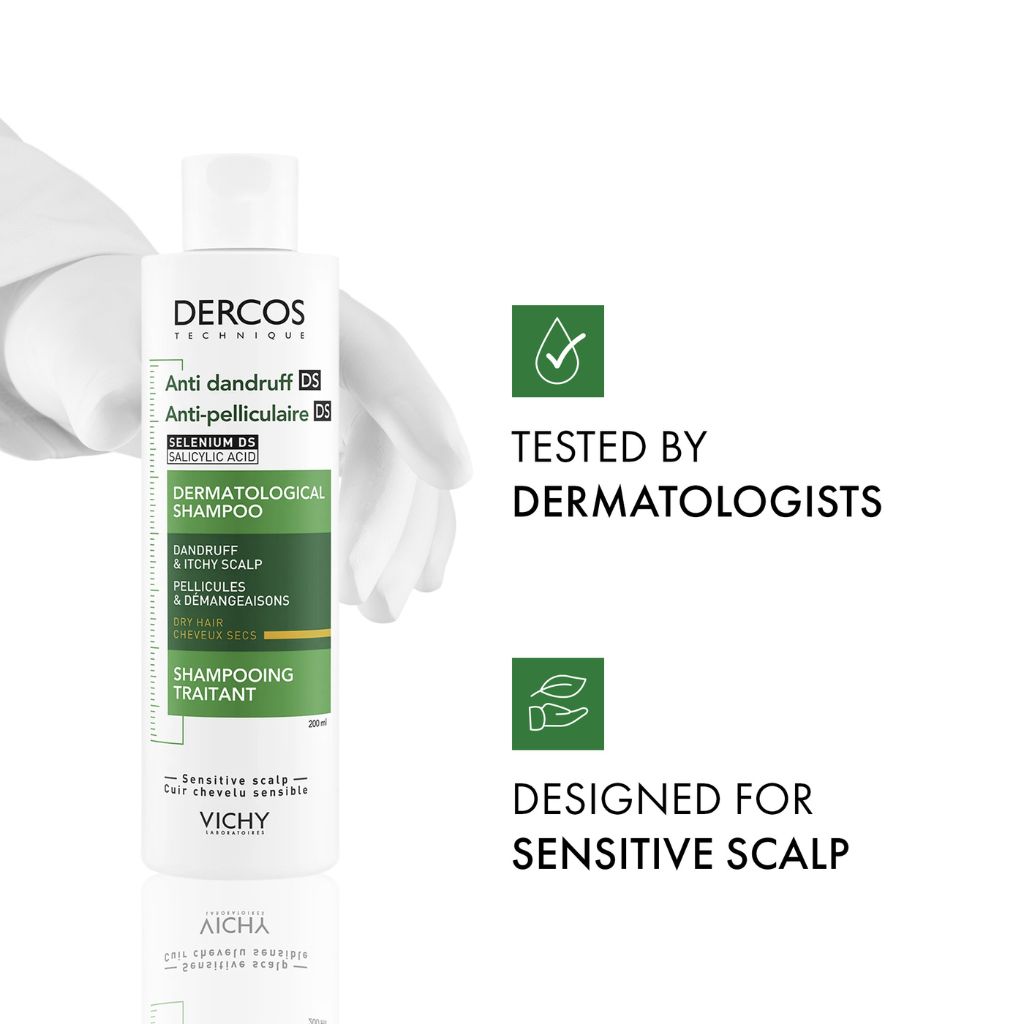 Vichy Dercos Anti-dandruff Ds Shampoo Dry Hair 200ml For Flake Control & Scalp Care
