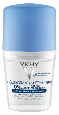 Vichy Mineral 48H Anti-Odour Deodorant Roll-On 50ml – Long-Lasting Freshness for Sensitive Skin