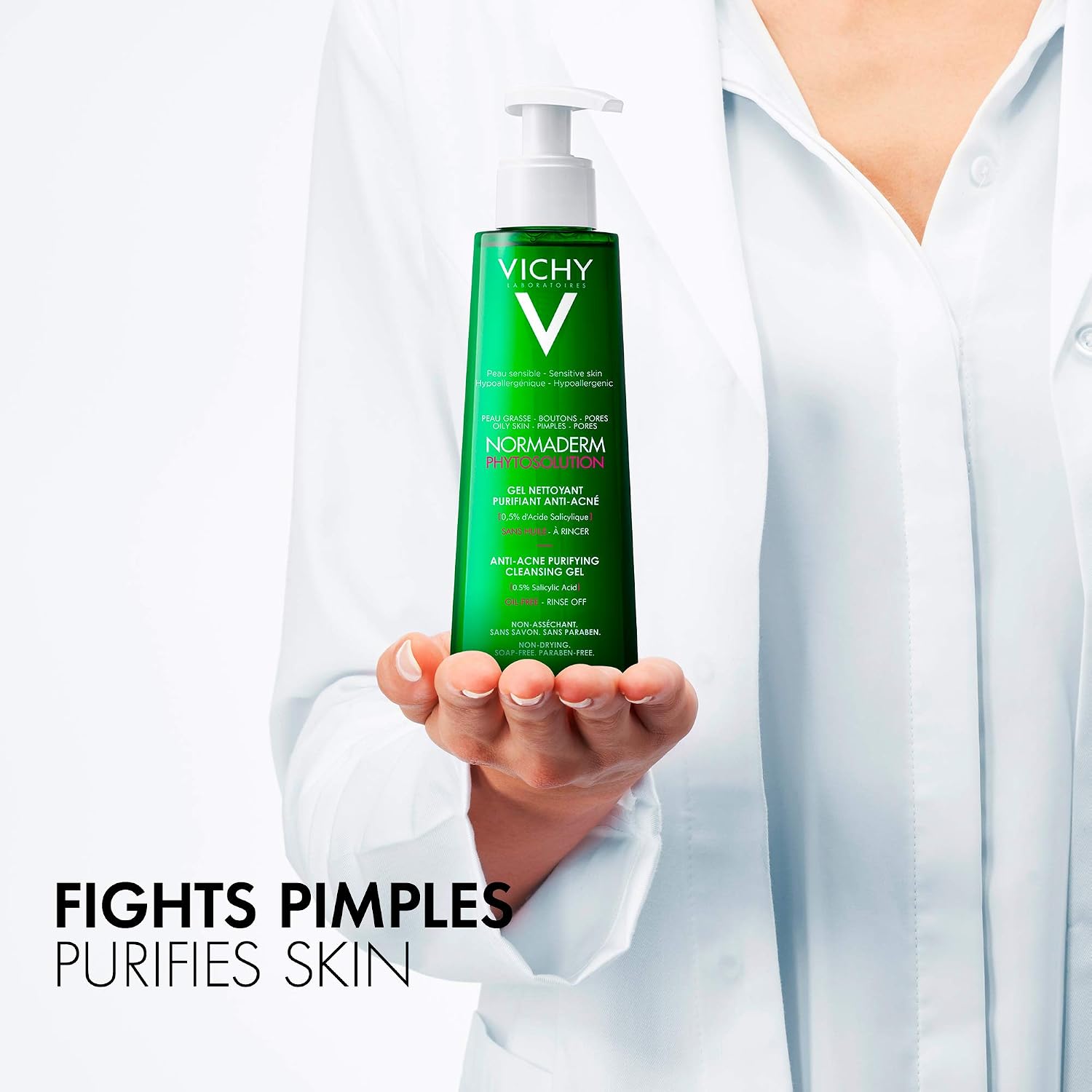 Vichy Normaderm Phytosolution Intensive Purifying Gel 400ml – Reduces Excess Oil & Cleanses Blemish-prone Skin