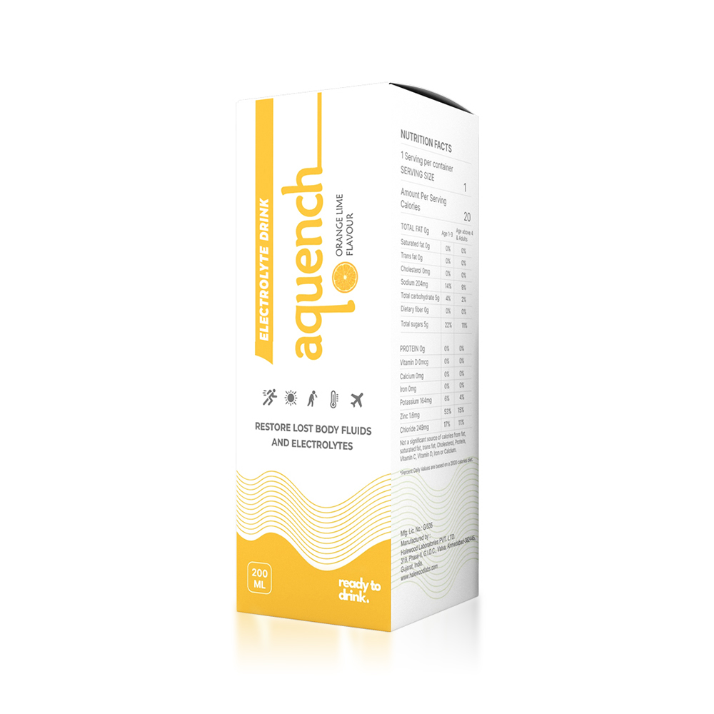 Aquench Orange-lime Hydration Drink, 200ml