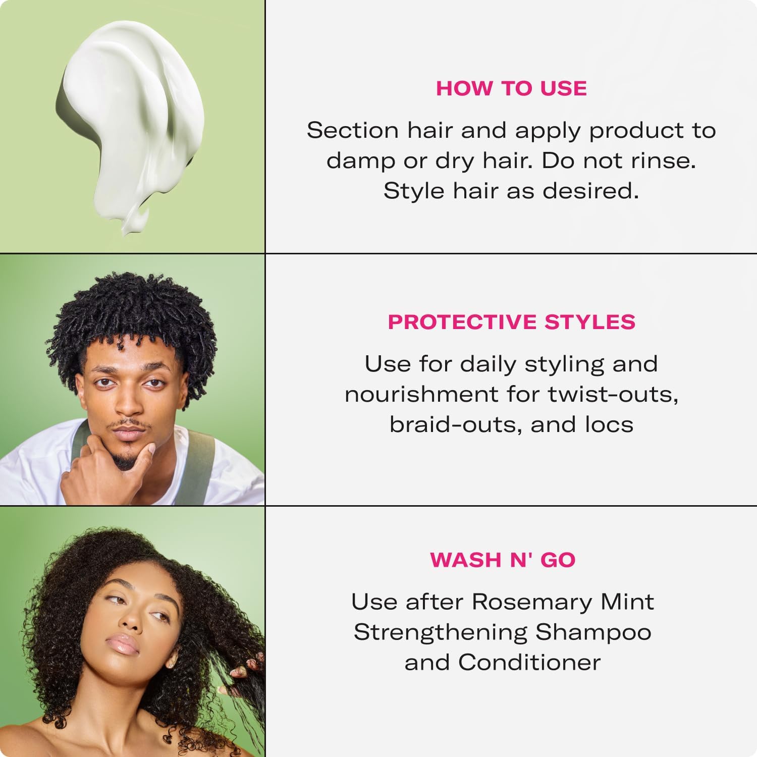 Mielle Organics Rosemary Mint Scalp & Hair Strengthening Repair Crème 7.5–8 Oz (854102006787)