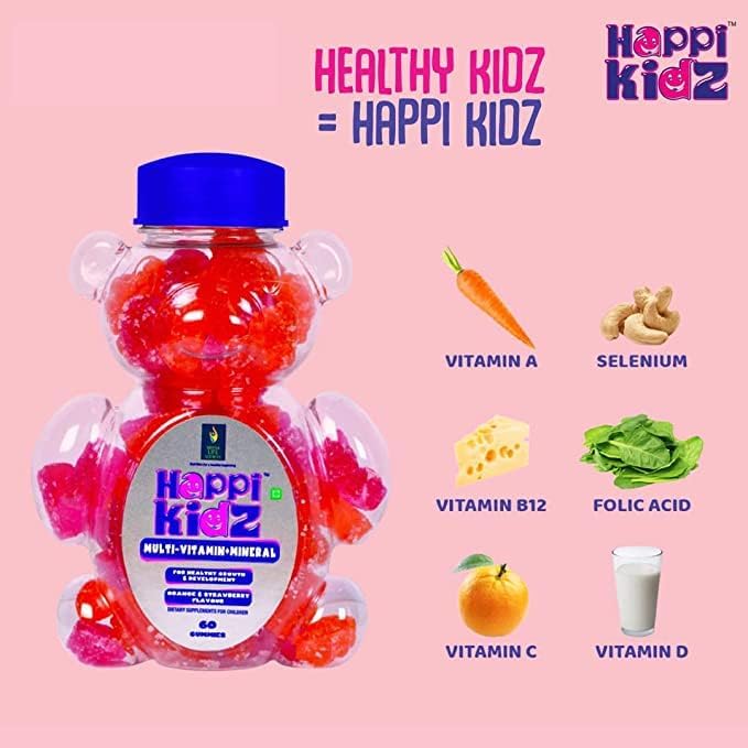 Happi Kidz Multivitamin Gummies, 1+1 Offer Pack