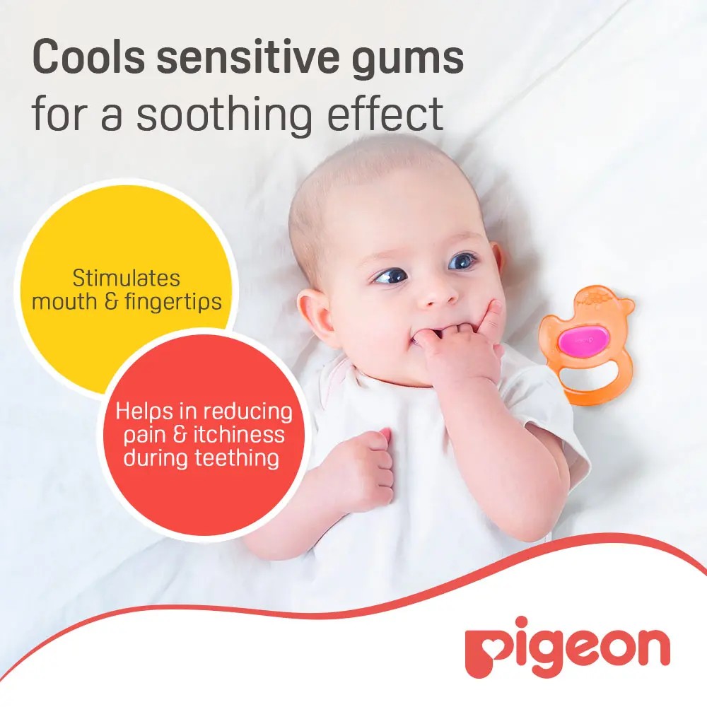 Pigeon Cooling Teether Set, Duck & Flower