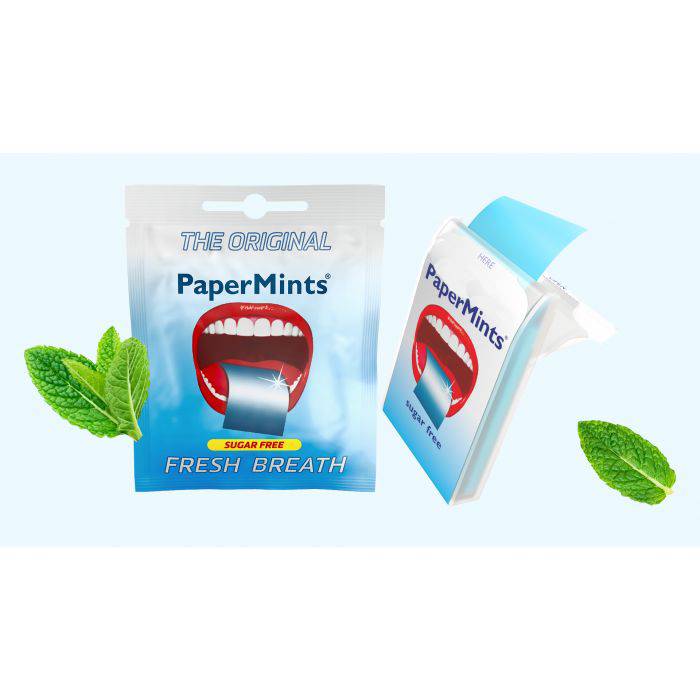 Papermints Sugar Free, Mint Flavour Strips, Fresh Breath, 20 Strips