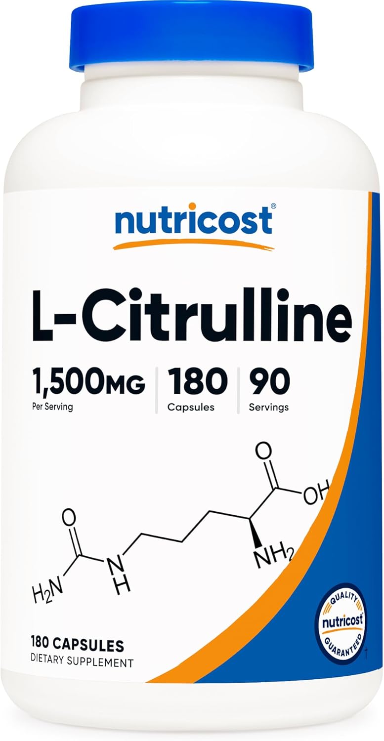 Nutricost L-citrulline 1500mg Capsules For Nitric Oxide & Workout Performance 180's