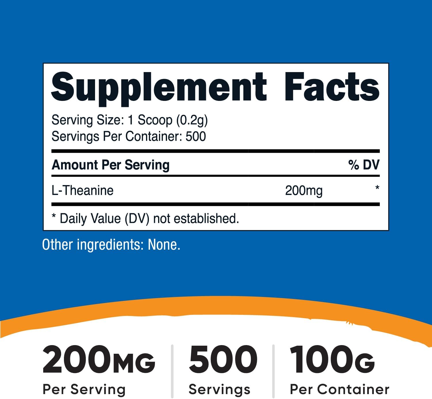 Nutricost L-theanine Powder For Relaxation & Calm Focus 100g