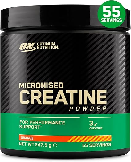 Optimum Nutrition Micronised Creatine Powder Orange For Strength & Performance 247.5g