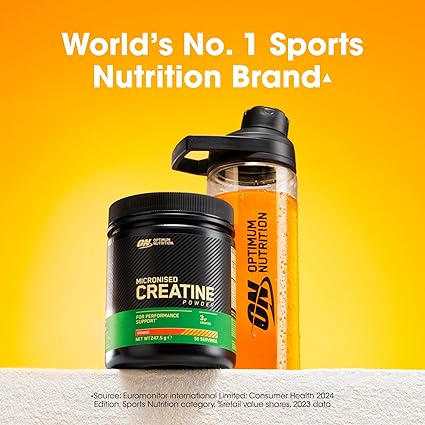 Optimum Nutrition Micronised Creatine Powder Orange For Strength & Performance 247.5g