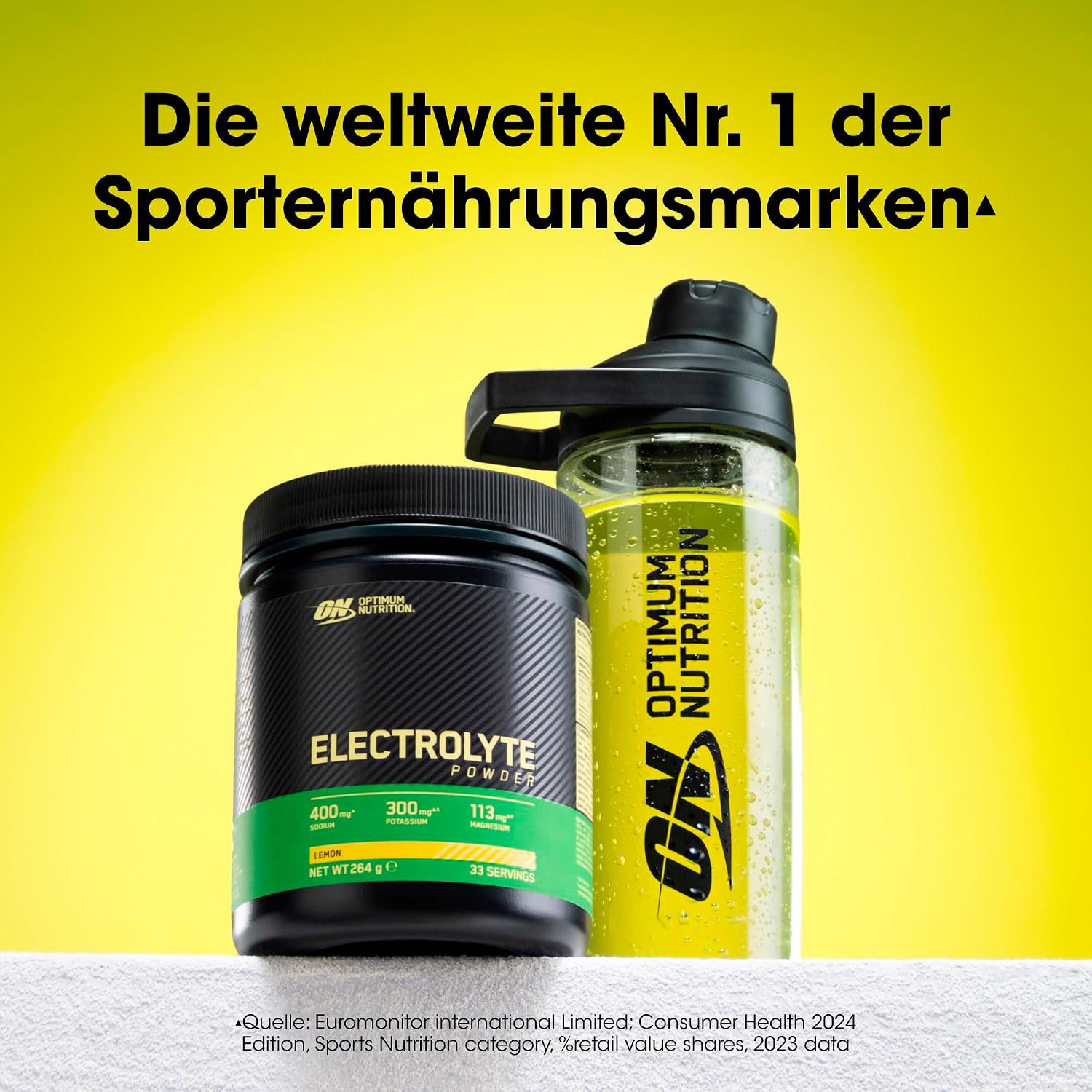 Optimum Nutrition Electrolyte Powder Lemon 264g – Zero Sugar Hydration & Electrolyte Support