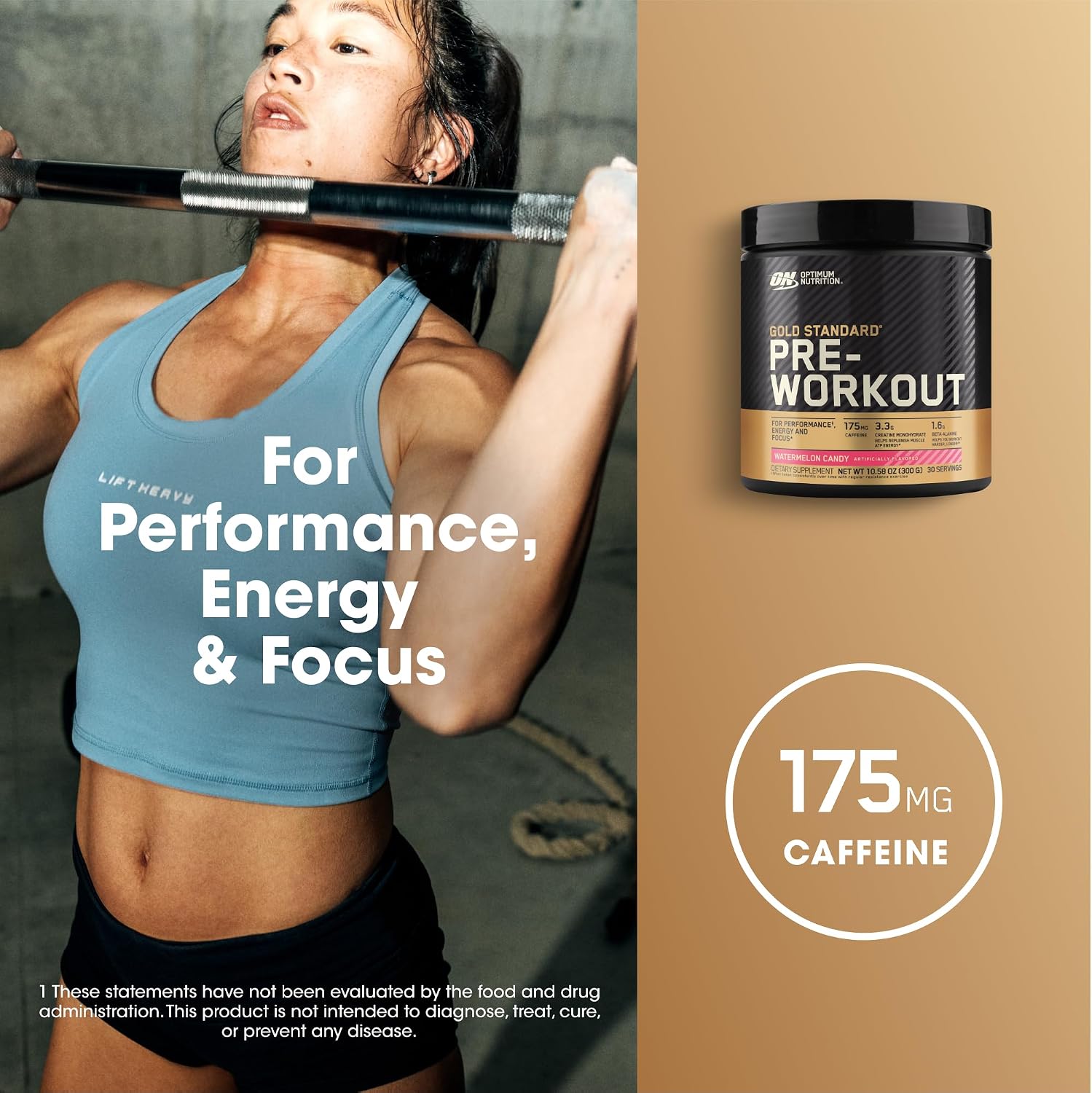 Optimum Nutrition Gold Standard Pre-workout Watermelon Candy 300g – Energy, Focus & Performance