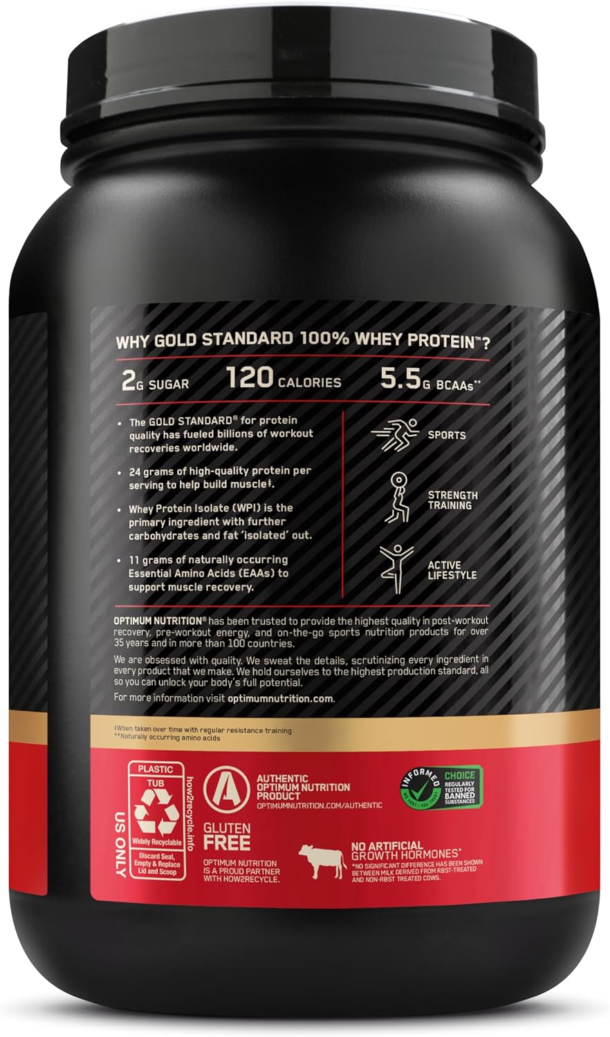 Optimum Nutrition Gold Standard 100% Whey Extreme Milk Chocolate 2lb – 24g Protein For Muscle Support & Recovery