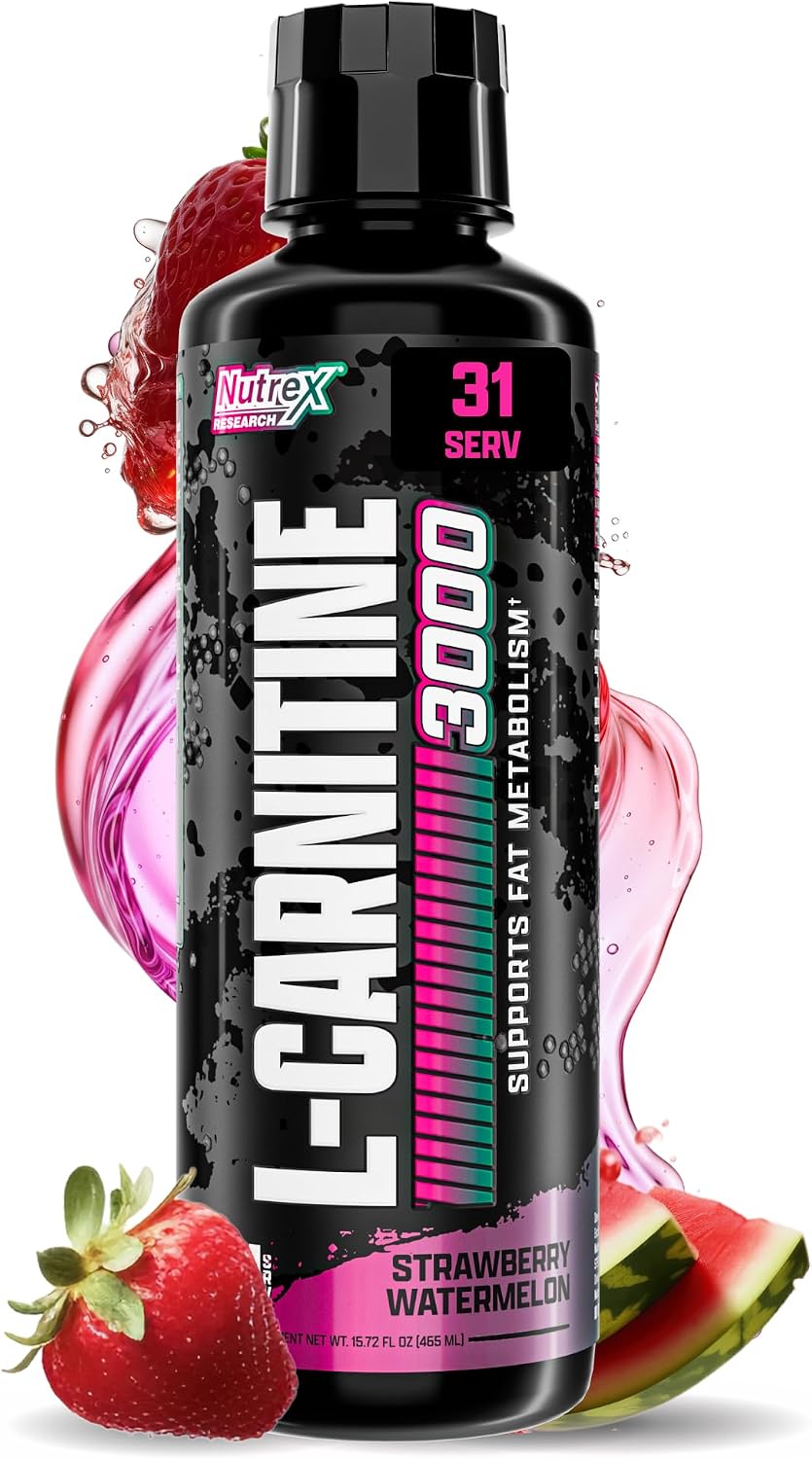 Nutrex Research Liquid L-carnitine 3000 Strawberry Watermelon 16oz – Supports Energy & Active Weight Management