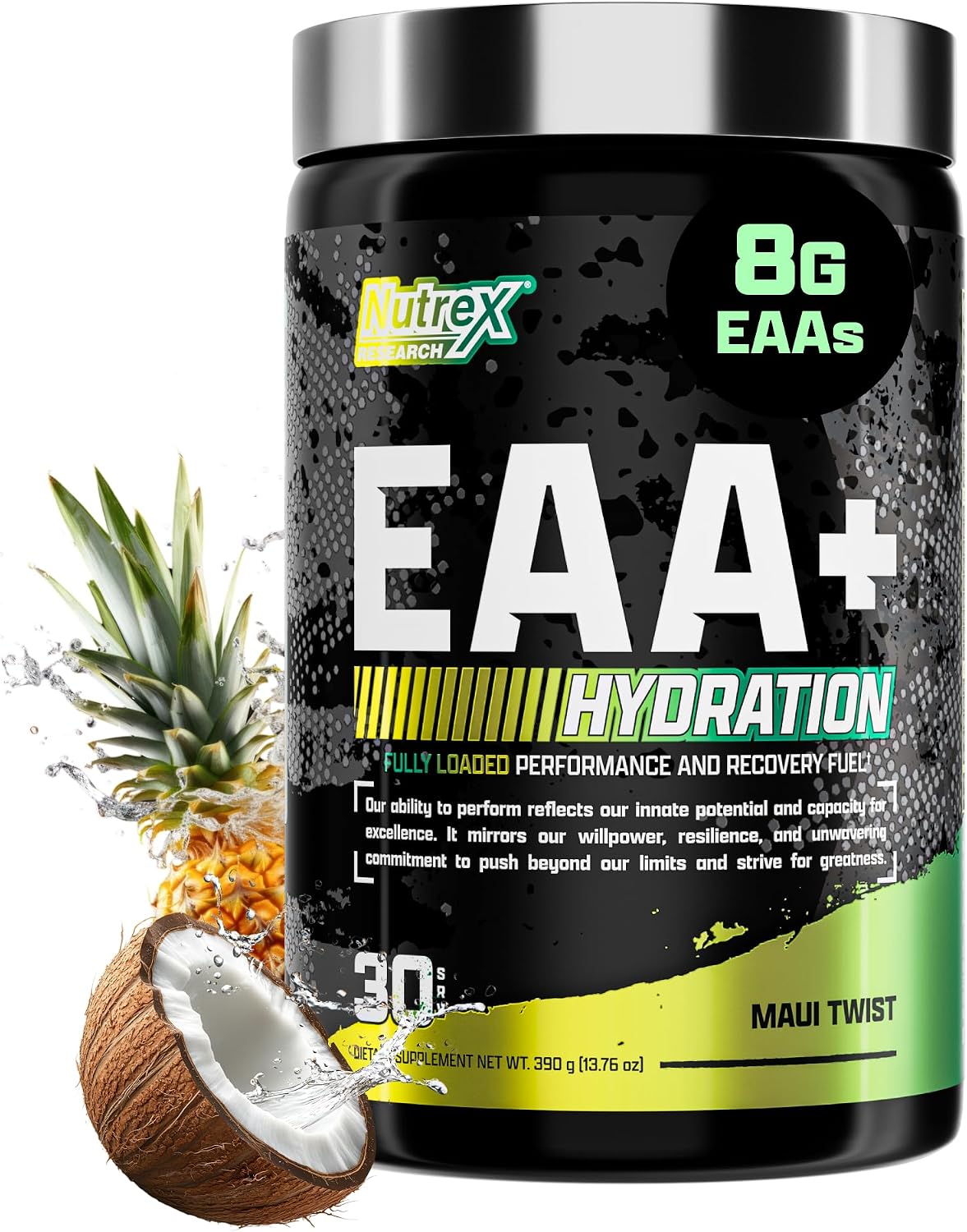 Nutrex Research Eaa+ Hydration Maui Twist 30 Servings – Essential Amino Acids For Muscle Recovery & Hydration