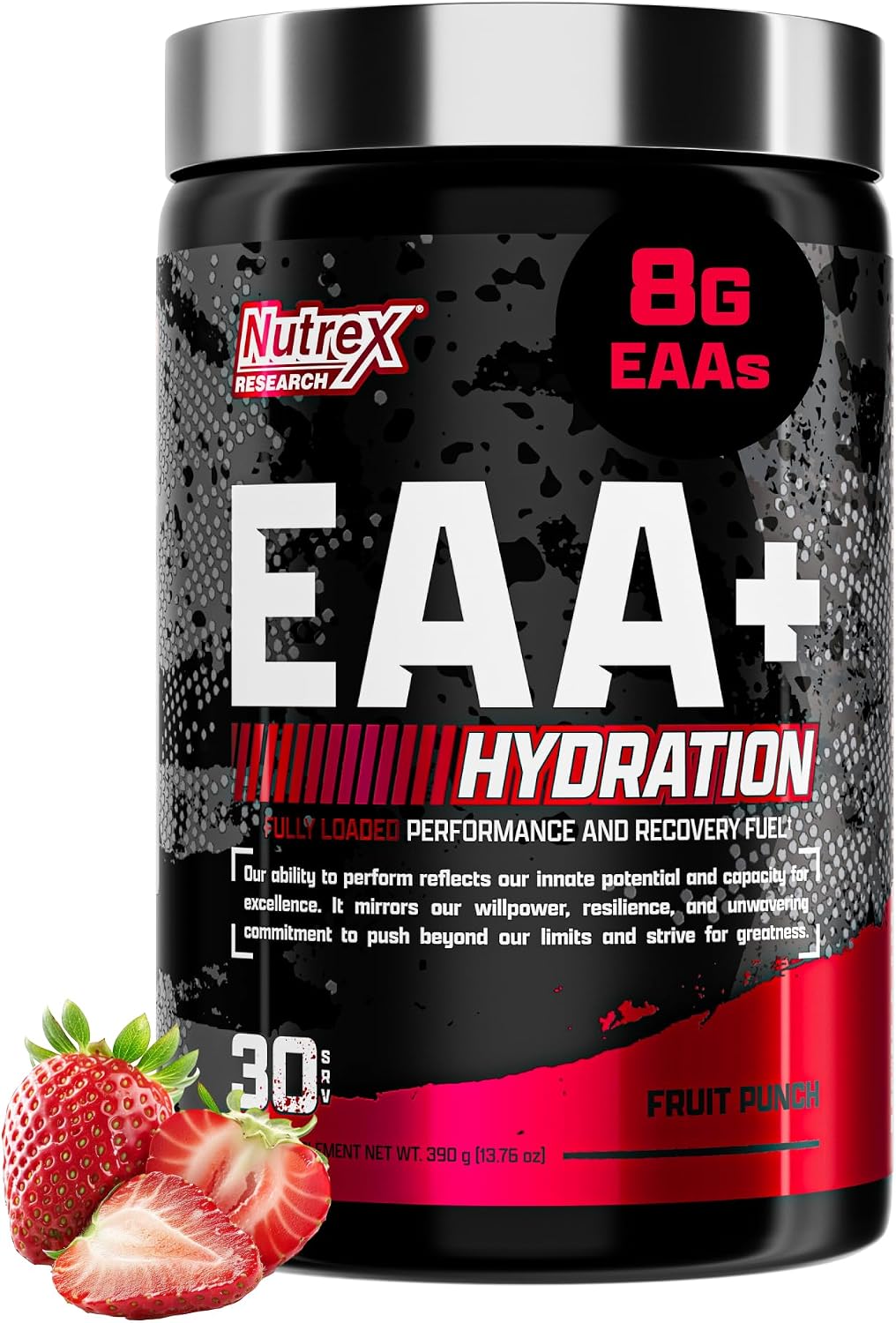 Nutrex Research Eaa+ Hydration Fruit Punch 30 Servings – Essential Amino Acids For Muscle Recovery & Hydration