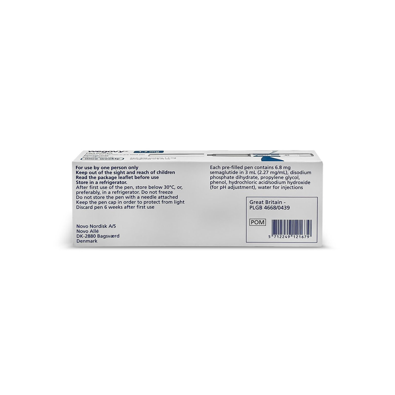 Wegovy Flextouch 1.7mg Pre-filled Pen With 4 Needles