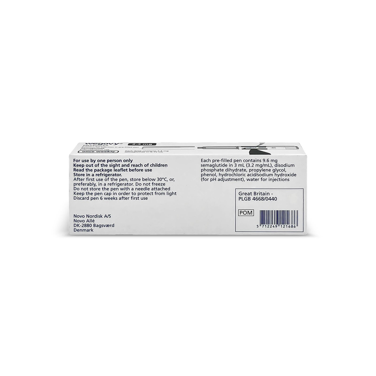 Wegovy Flextouch 2.4mg Pre-filled Pen 3ml 1's