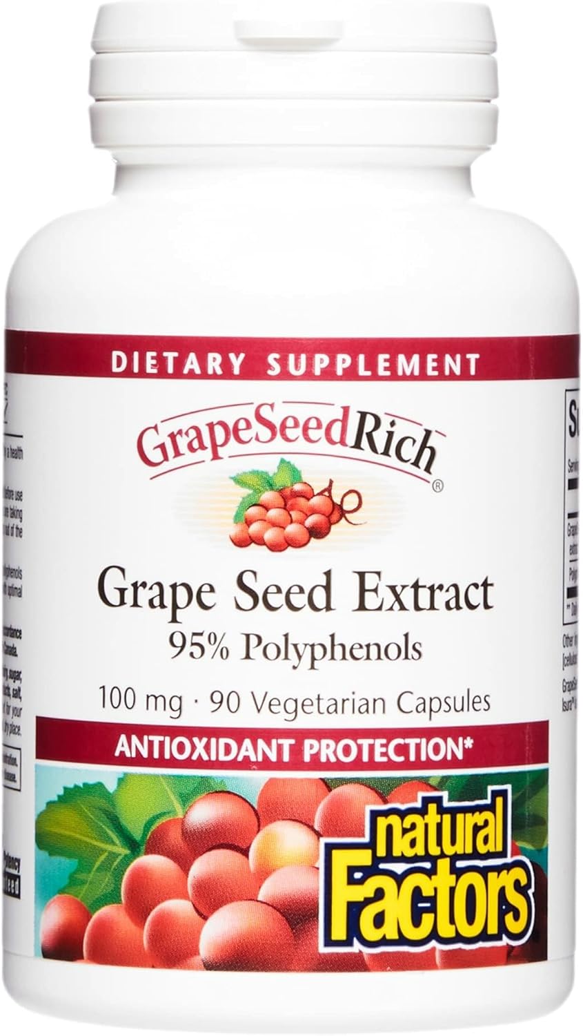 Natural Factors Grape Seed Extract 100 Mg 90 Vegcaps