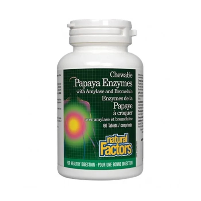 Natural Factors Papaya Enzymes 60 Chewable Tablet`S