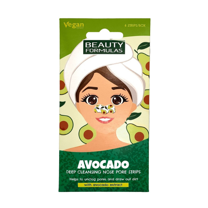 Beauty Formulas Avocado Nose Pore Strips 6’s (13857)