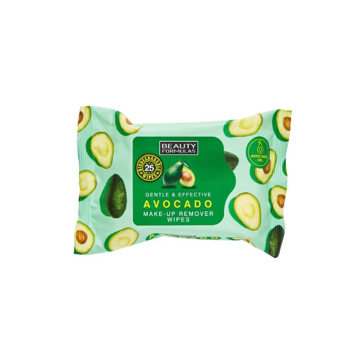 Beauty Formulas Avocado Makeup Remover Wipes 25’s (13314)