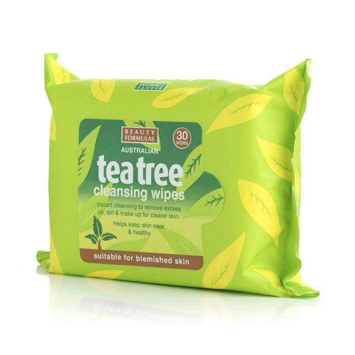 Beauty Formulas Tea Tree Cleansing Wipes 30’s (11860)