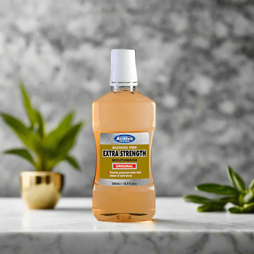 Beauty Formulas Extra Strength Original Mouthwash 500ml – Alcohol-free Plaque & Cavity Protection