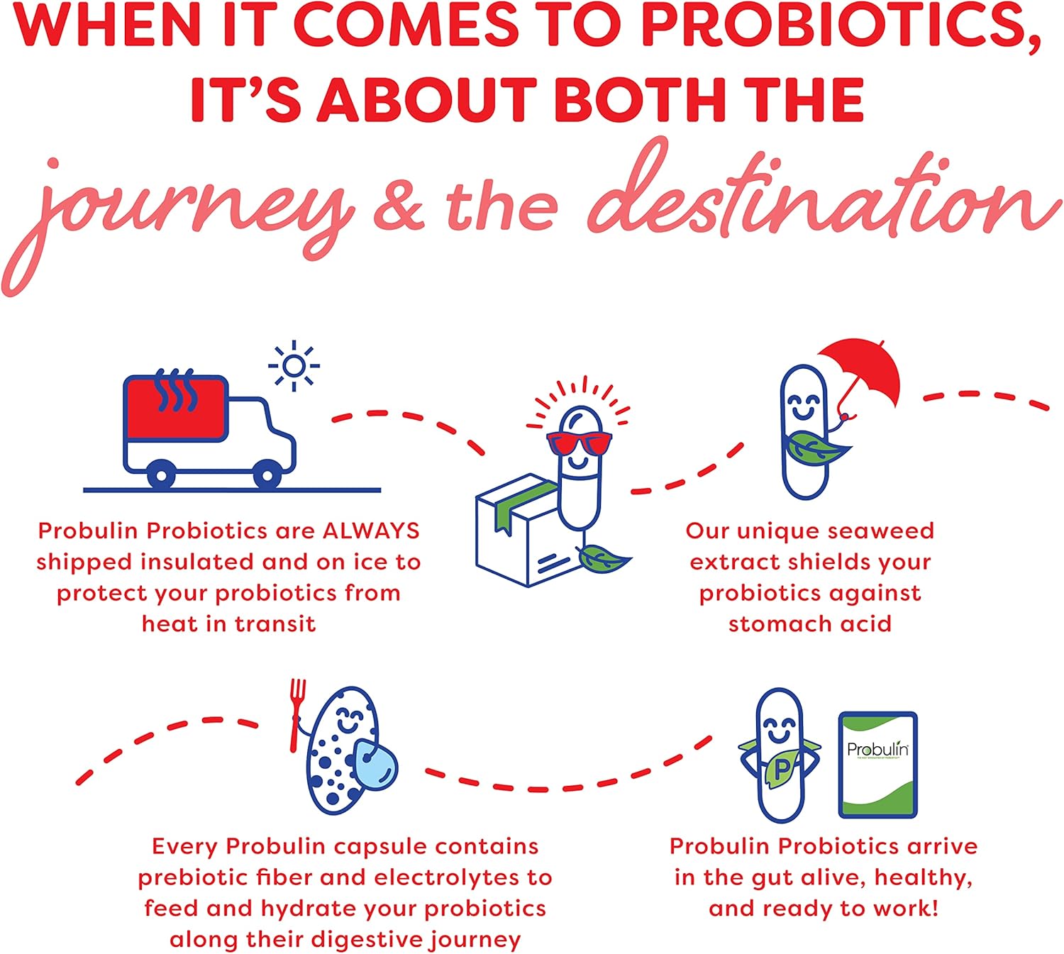 Probulin P-pack Probiotic Capsules 10's For Travel, Digestive Health & Gut Balance