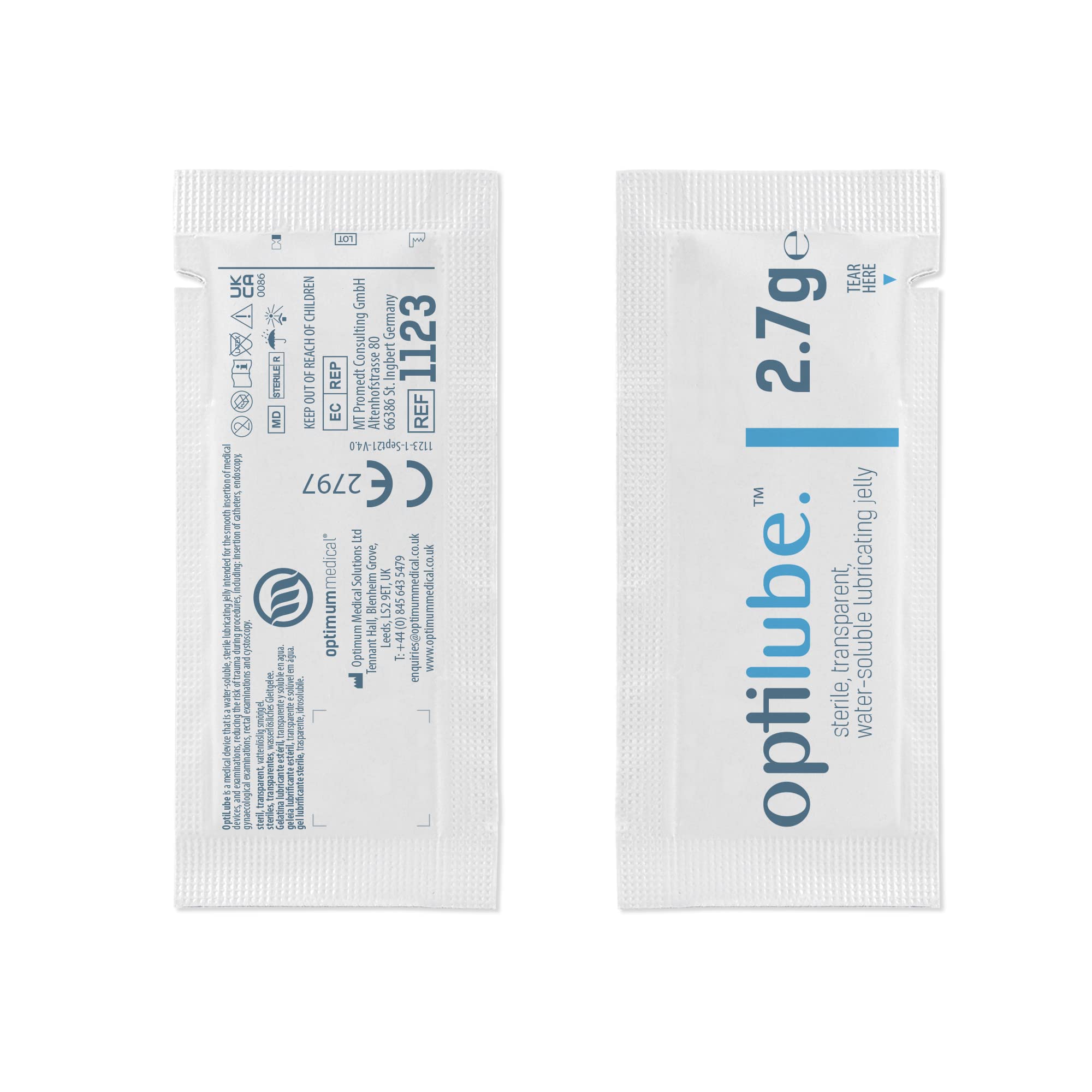 Optilube Sterile Lubricating Jelly Sachet 2.7 G (single Use) 10's