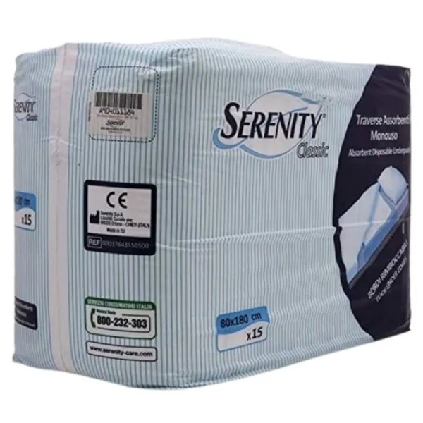 Serenity Classic Underpads, 80x180cm, Pack Of 30