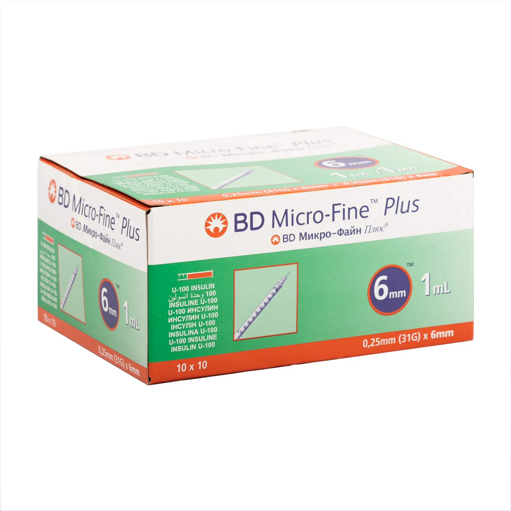 Bd Micro-fine Plus Insulin Syringes 1ml With Needle 100's For Insulin Administration