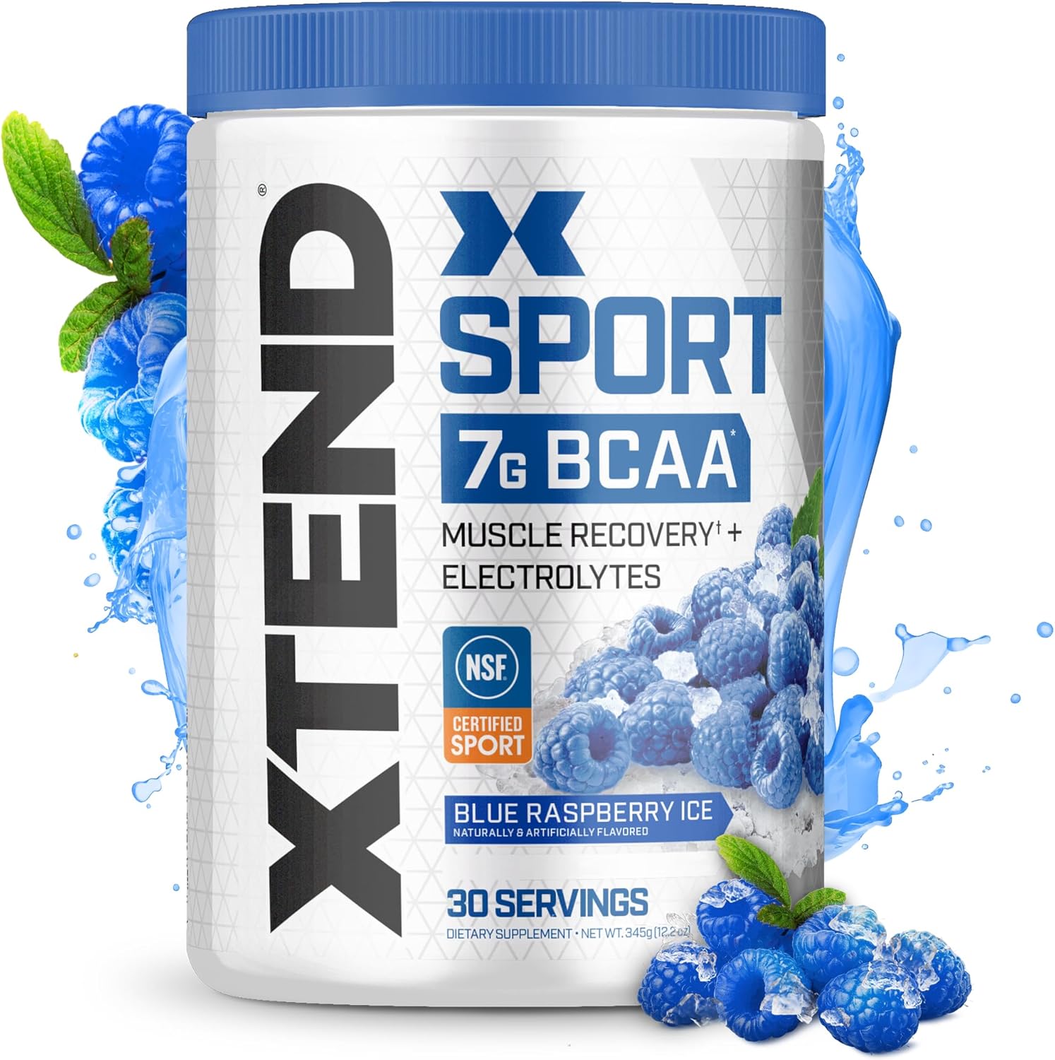 Scivation Xtend Bcaa Blue Raspberry Ice For Muscle Recovery & Hydration 30 Servings
