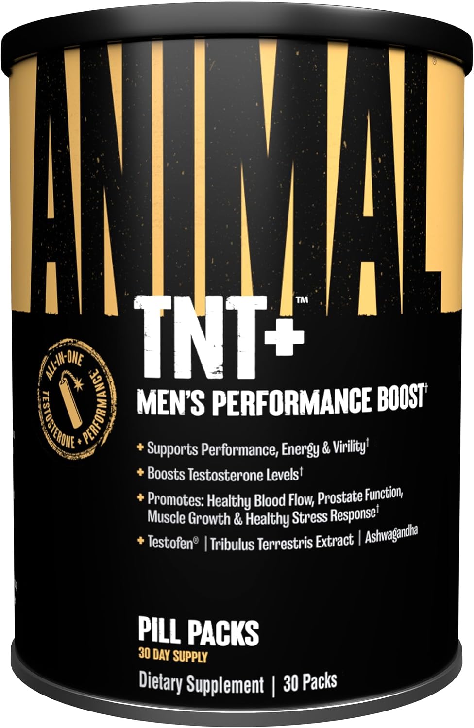 Animal Tnt+ Testosterone Booster 30 Packs – Men's Strength, Performance & Vitality Support