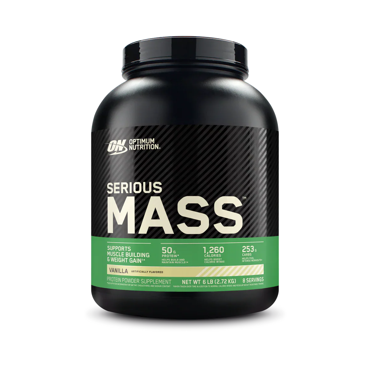 Optimum Nutrition Serious Mass Vanilla 6 Lb (2.72 Kg) For Weight Gain & Muscle Building Support