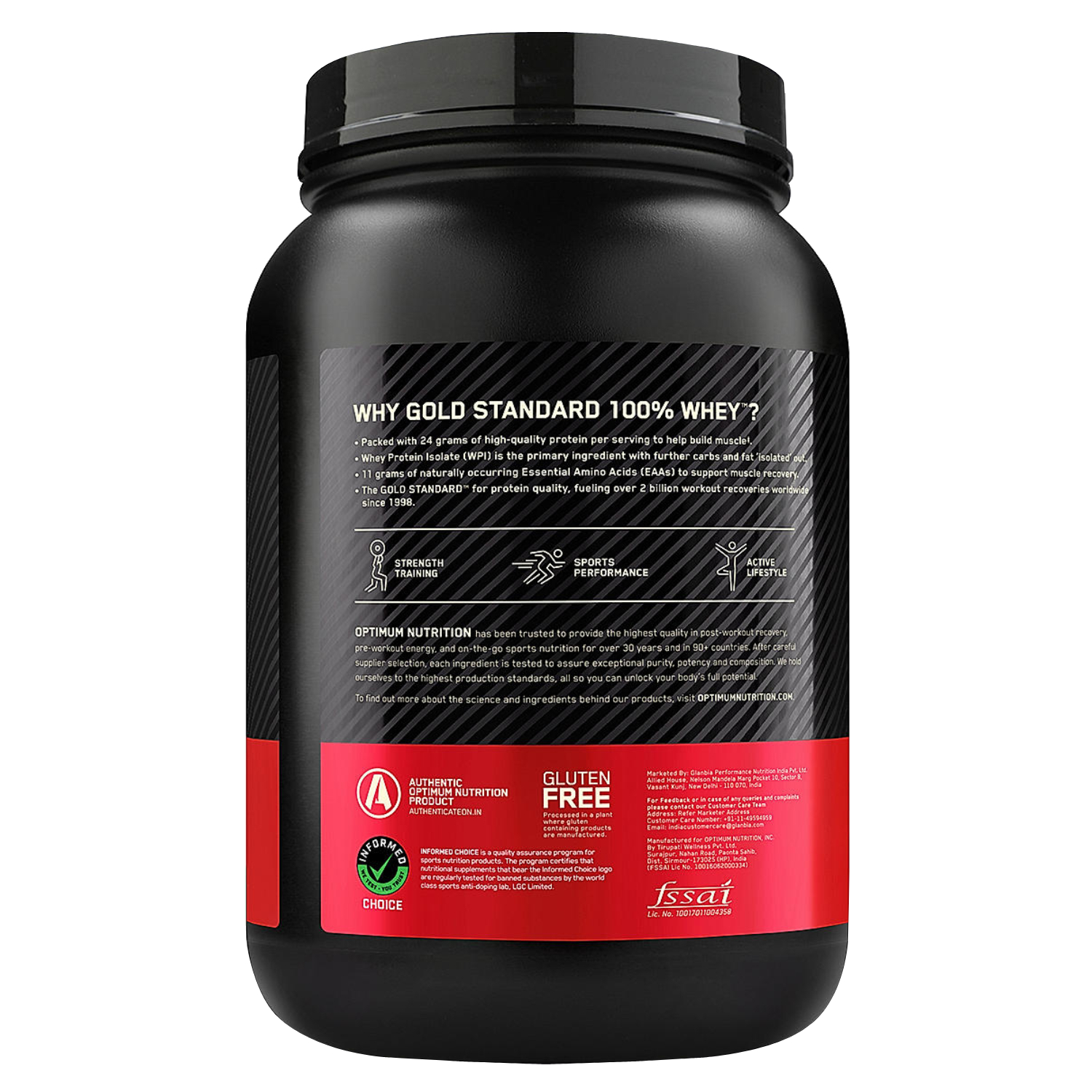 Optimum Nutrition Gold Standard 100% Whey Chocolate For Muscle Recovery & Lean Muscle Support 2lb