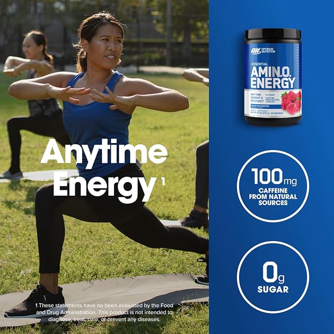 Optimum Nutrition Amino Energy, Raspberry Blueberry, 270g