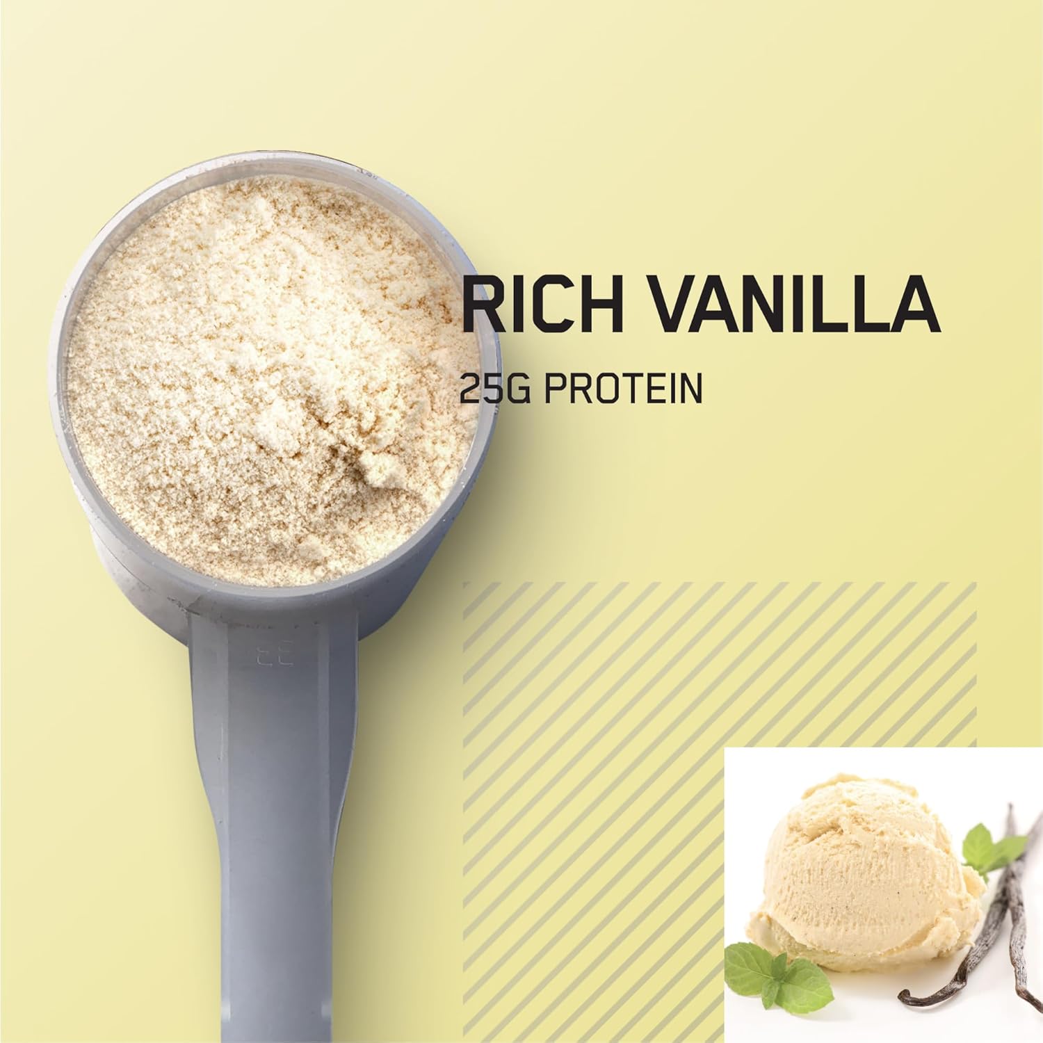 Optimum Nutrition Gold Standard 100% Isolate Rich Vanilla 1.58 lb (720g) with 25g Hydrolyzed Whey Protein Isolate & 5.5g BCAAs for Lean Muscle Recovery