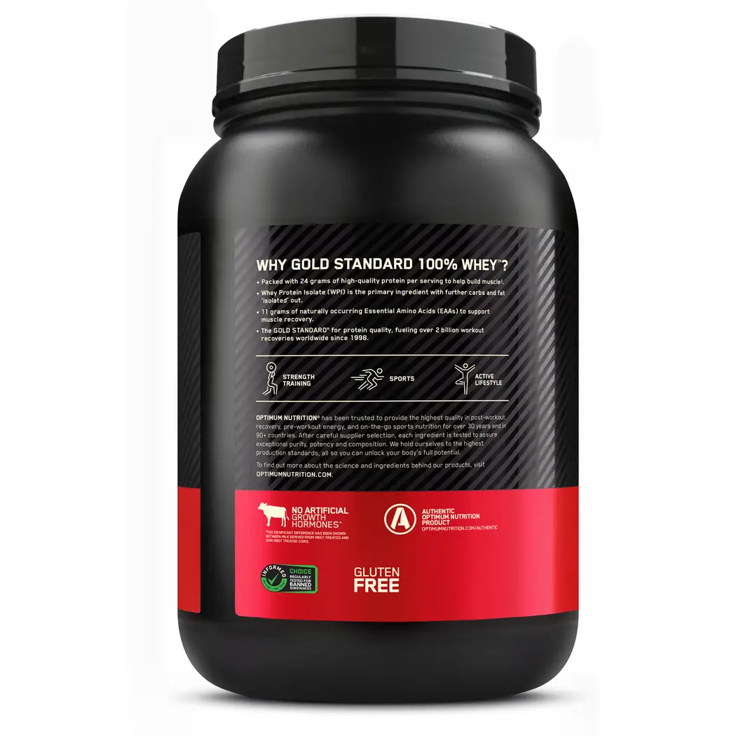 Optimum Nutrition Gold Standard 100% Whey Protein Mocha Cappuccino 2 lb with 24g Protein & 5.5g BCAAs for Muscle Growth, Recovery & Performance